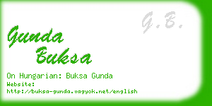 gunda buksa business card